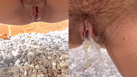 Couple of selfie outdoor pisses to start off your week