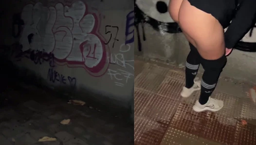 Urbex pee outdoor! Not even the bad weather conditions could stop me!