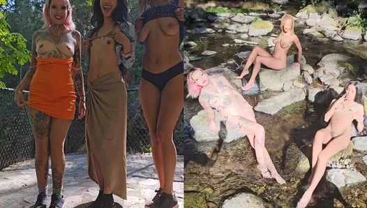 Behind the scenes from our outdoor shibari shoot.