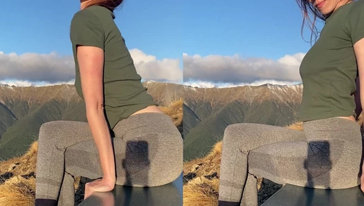 Making it to the top of the mountain before sunset on this recent overnight solo