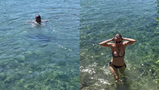 He thought he was just filming a nice little swimming video, he didn't expect me