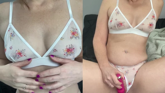 Sunday mornings are a great for getting on my sexy lingerie and giving myself