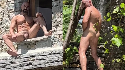 NAKED IN NATURE Last day in the Swiss mountains for a war..