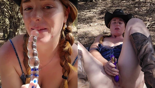 NaughtyRedFarmgirl - While taking pictures in my new dress... I couldn't help but takena break - 1