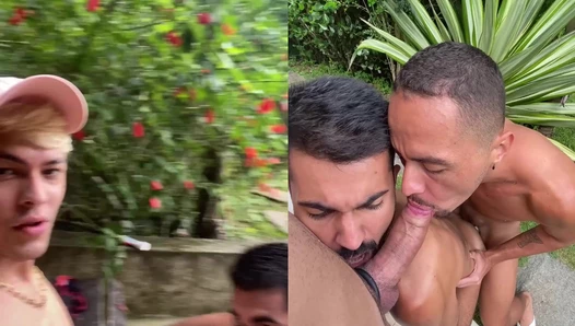 naughtypuzzle - Outdoor 3some fuck PART. 2