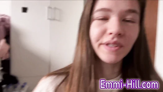 Emmi Hill - Mirror FUCK! Skinne german Teen with small Titis fucks the Mirror! [6749820659f7d]
