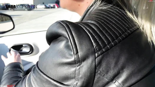 Lara Cumkitten - PUBLIC PISS  Brazenly in the middle of the supermarket parking lot with Lara-CumKitten