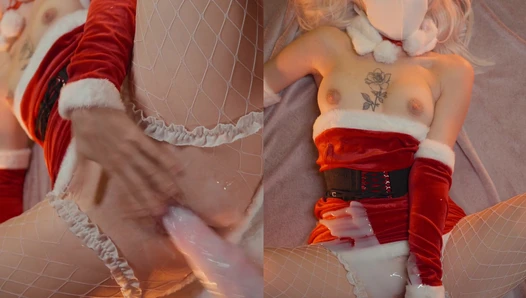 Creamyspot - Christmas Cum Overflow Destroyed by My Monster Dildo [Vertical Version Reupload]