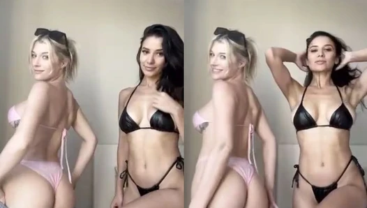 Kyla Yesenosky - Kylayese bikini strip with friend
