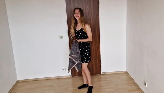 RubyRubin - Neue Wohnung mit Nachbarn eingeweiht mit Cumshot und Outtakes