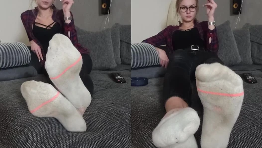 Emmysfeetandsocks - Emmyfeetandsocks 09 02 2021 2028251756 Smoking a cigarette while you staring at my smelly s