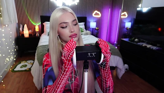 Ariesia - ASMR SPIDERGIRL LICKS YOUR EARS​