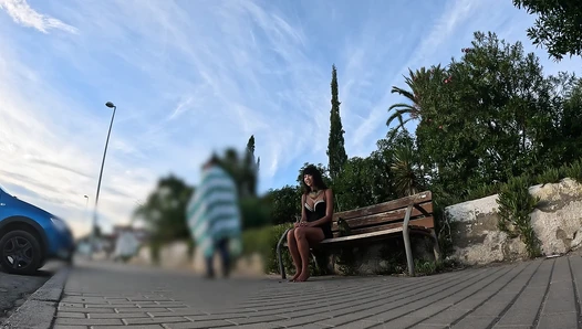 Aloha Kiara - Daring Kiara_Pervert-Observes-Me-While-Totally-Naked-on-Bench-1
