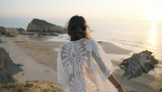 Aloha Kiara - Daring Kiara_Sunset-Body-Scan-At-Beach-2