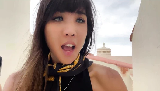 Aloha Kiara - Daring Kiara_Public-Sex-On-Hostel-Rooftop