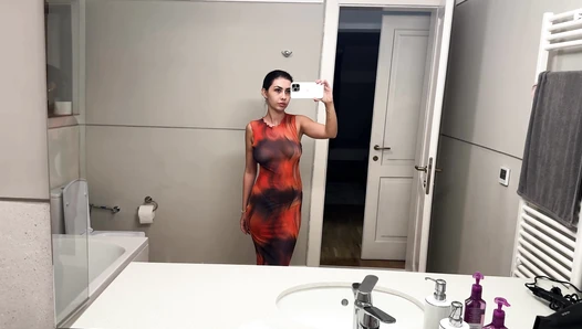 Sophie Rayne - 20240919_[4K] TRY ON HAUL ｜ GET READY WITH ME IN SHEER TOP ｜ SEE THROUGH NO BRA CHALLENGE