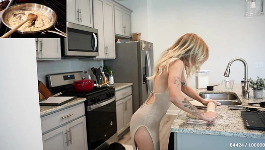 Kattpaccino - 2024 09 02 Skyrim Cooking Again! + Tan Dress