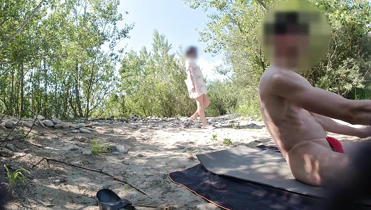 GentlyPerv - I show my hard cock to a girl on the beach she comes and jerks [ph61069c5b31b37]