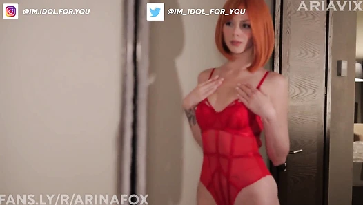 ArinaFox - ariavix slutty beauty goddess sucks deep and gets cum