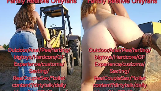 NaughtyRedFarmgirl - Slow Strip out of Tight Jeans goes Ass to Pussy and Ass to Mouth showing