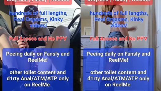 NaughtyRedFarmgirl - cant stop fucking herself on the farm! Peeing, squirting, anal, ass to m