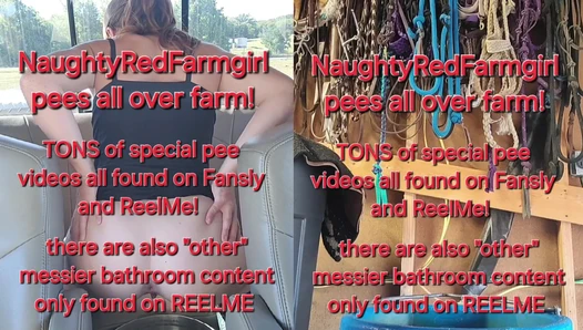 NaughtyRedFarmgirl - Farmgirl pees all over the farm! Pissing herself with a full desperate bladder! (1080pNone)