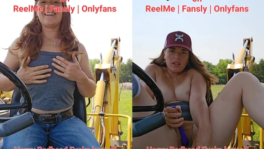 NaughtyRedFarmgirl - Redhead Farmgirl Fucks her hairy ass and pussy on the farm and Squir [664ba4481798d]