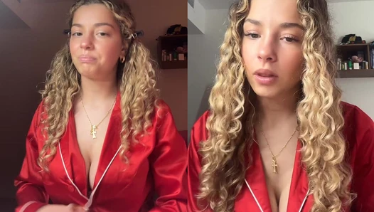 Kira Pregiato - TikTok Live Clips 2024 12 07 Red PJs
