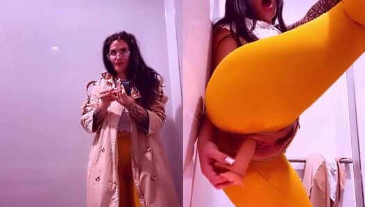 tattoogirl_alia - Mall Restroom Rapture Bouncing on Dildo with a Squirt Finale! [6578a980466e1]
