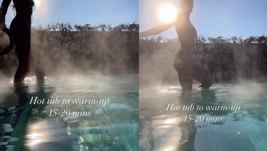 Alysha Newman - Active recovery can be sexy until the cold plunge! 15 20 mins hot tub to get the blood fl