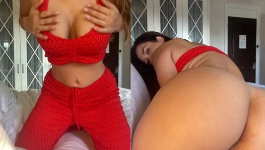 Eva Lovia - Red Pjs Strip Solo Bed