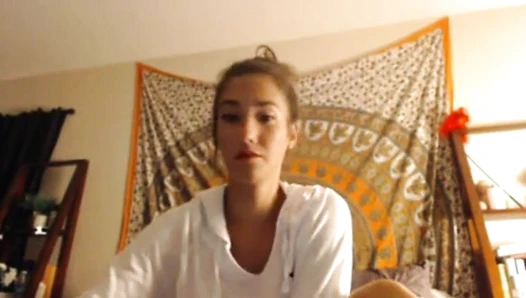 Eva Lovia - strips down to her socks and plays with her pussy on cam [ph576aa5d4ee580]