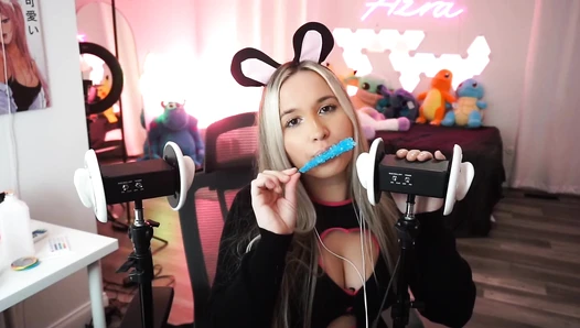 azra_lifts - LOLLIPOP ASMR _ MOUSE EAR LICKS