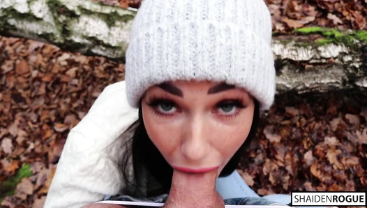 Freckled Teen SUCKS & SWALLOWS in the Woods   Shaiden Rogue   FULL PREMIUM Shaiden Rogue 1080p