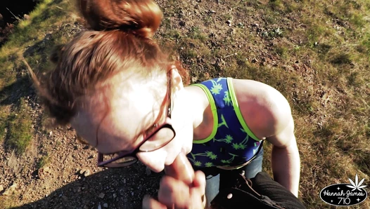 Hanna - [ManyVids com] HannahJames710 Unplanned hilltop blowjob