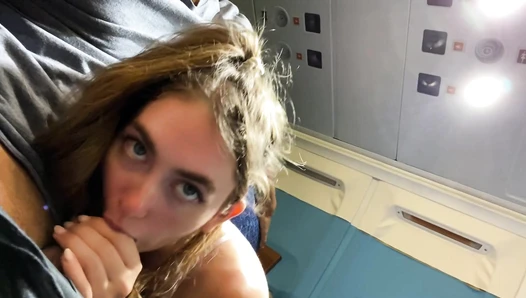 Kylie island - Sky Blowjob Teen Sucks Cock on Airplane [6913a1f760028]