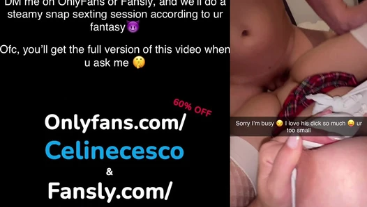 celinecesco - Snapchat Cheating Missionary Compilation Girlfriend Cheats on Cuckol [6951a05122449]
