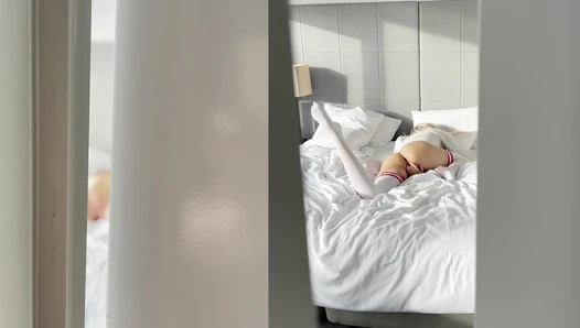 Mila Sobolov - 2021 06 04 Spying on Mila playing with pussy